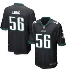 Men's Nike Philadelphia Eagles #56 Chris Long Game Black Alternate NFL Jersey