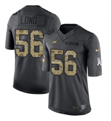 Men's Nike Philadelphia Eagles #56 Chris Long Limited Black 2016 Salute to Service NFL Jersey