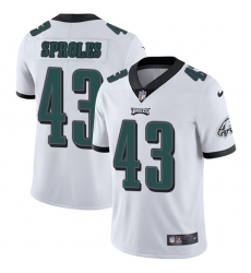 Men's Nike Philadelphia Eagles #43 Darren Sproles White Vapor Untouchable Limited Player NFL Jersey