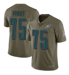 Men's Nike Philadelphia Eagles #75 Vinny Curry Limited Olive 2017 Salute to Service NFL Jersey