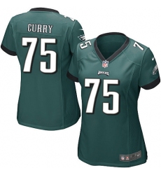 Women's Nike Philadelphia Eagles #75 Vinny Curry Game Midnight Green Team Color NFL Jersey