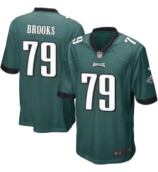 Men's Nike Philadelphia Eagles #79 Brandon Brooks Game Midnight Green Team Color NFL Jersey