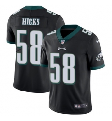 Youth Nike Philadelphia Eagles #58 Jordan Hicks Black Alternate Vapor Untouchable Limited Player NFL Jersey