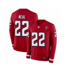 Youth Nike Atlanta Falcons #22 Keanu Neal Limited Red Therma Long Sleeve NFL Jersey