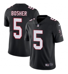 Men's Nike Atlanta Falcons #5 Matt Bosher Black Alternate Vapor Untouchable Limited Player NFL Jersey