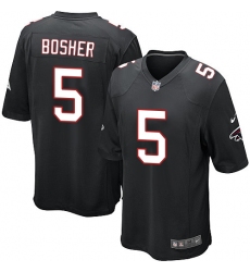 Men's Nike Atlanta Falcons #5 Matt Bosher Game Black Alternate NFL Jersey