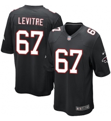 Men's Nike Atlanta Falcons #67 Andy Levitre Game Black Alternate NFL Jersey