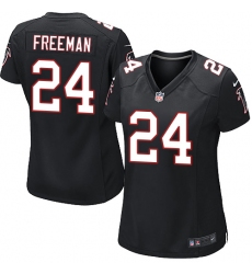 Women's Nike Atlanta Falcons #24 Devonta Freeman Game Black Alternate NFL Jersey