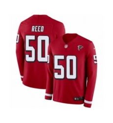 Youth Nike Atlanta Falcons #50 Brooks Reed Limited Red Therma Long Sleeve NFL Jersey