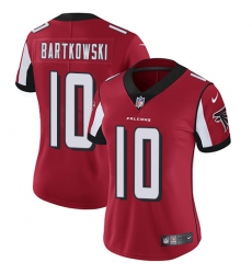 Women's Nike Atlanta Falcons #10 Steve Bartkowski Red Team Color Vapor Untouchable Limited Player NFL Jersey