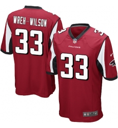 Men's Nike Atlanta Falcons #33 Blidi Wreh-Wilson Game Red Team Color NFL Jersey