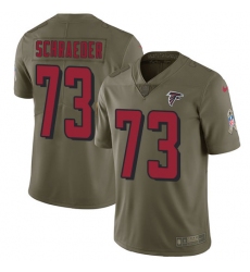 Men's Nike Atlanta Falcons #73 Ryan Schraeder Limited Olive 2017 Salute to Service NFL Jersey