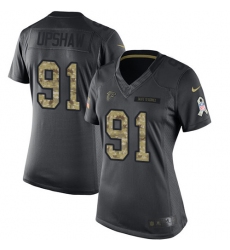 Women's Nike Atlanta Falcons #91 Courtney Upshaw Limited Black 2016 Salute to Service NFL Jersey