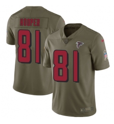 Youth Nike Atlanta Falcons #81 Austin Hooper Limited Olive 2017 Salute to Service NFL Jersey