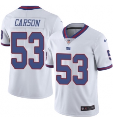 Men's Nike New York Giants #53 Harry Carson Limited White Rush Vapor Untouchable NFL Jersey