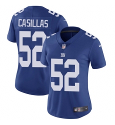 Women's Nike New York Giants #52 Jonathan Casillas Royal Blue Team Color Vapor Untouchable Limited Player NFL Jersey