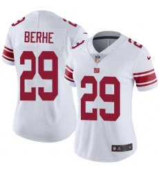 Women's Nike New York Giants #29 Nat Berhe White Vapor Untouchable Limited Player NFL Jersey