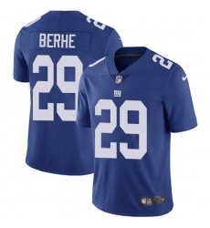 Youth Nike New York Giants #29 Nat Berhe Royal Blue Team Color Vapor Untouchable Limited Player NFL Jersey