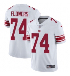 Men's Nike New York Giants #74 Ereck Flowers White Vapor Untouchable Limited Player NFL Jersey