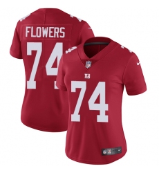 Women's Nike New York Giants #74 Ereck Flowers Red Alternate Vapor Untouchable Limited Player NFL Jersey