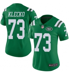 Women's Nike New York Jets #73 Joe Klecko Limited Green Rush Vapor Untouchable NFL Jersey