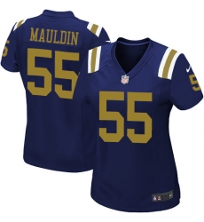 Women's Nike New York Jets #55 Lorenzo Mauldin Limited Navy Blue Alternate NFL Jersey