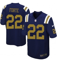Men's Nike New York Jets #22 Matt Forte Limited Navy Blue Alternate NFL Jersey