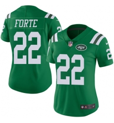 Women's Nike New York Jets #22 Matt Forte Limited Green Rush Vapor Untouchable NFL Jersey
