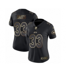 Women's New York Jets #33 Jamal Adams Black Gold Vapor Untouchable Limited Player Football Jersey