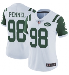 Women's Nike New York Jets #98 Mike Pennel White Vapor Untouchable Limited Player NFL Jersey
