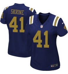 Women's Nike New York Jets #41 Buster Skrine Limited Navy Blue Alternate NFL Jersey