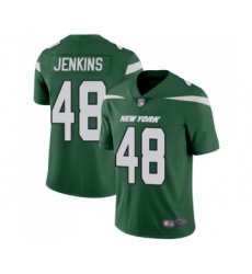 Youth New York Jets #48 Jordan Jenkins Green Team Color Vapor Untouchable Limited Player Football Jersey
