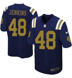 Youth Nike New York Jets #48 Jordan Jenkins Limited Navy Blue Alternate NFL Jersey