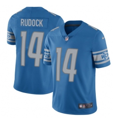 Youth Nike Detroit Lions #14 Jake Rudock Limited Light Blue Team Color Vapor Untouchable NFL Jersey