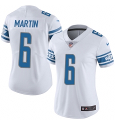 Women's Nike Detroit Lions #6 Sam Martin Limited White Vapor Untouchable NFL Jersey