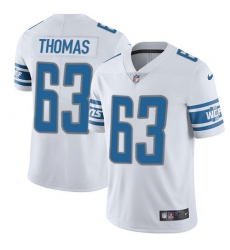 Men's Nike Detroit Lions #63 Brandon Thomas Limited White Vapor Untouchable NFL Jersey