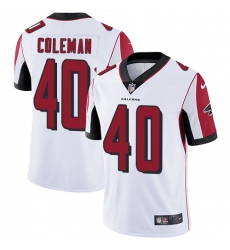 Men's Nike Atlanta Falcons #40 Derrick Coleman White Vapor Untouchable Limited Player NFL Jersey