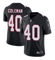 Youth Nike Atlanta Falcons #40 Derrick Coleman Black Alternate Vapor Untouchable Limited Player NFL Jersey