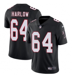 Men's Nike Atlanta Falcons #64 Sean Harlow Black Alternate Vapor Untouchable Limited Player NFL Jersey