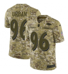 Men's Nike Baltimore Ravens #96 Brent Urban Limited Camo 2018 Salute to Service NFL Jersey