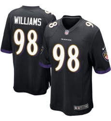 Men's Nike Baltimore Ravens #98 Brandon Williams Game Black Alternate NFL Jersey
