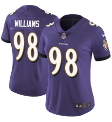 Women's Nike Baltimore Ravens #98 Brandon Williams Purple Team Color Vapor Untouchable Limited Player NFL Jersey