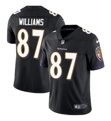 Youth Nike Baltimore Ravens #87 Maxx Williams Black Alternate Vapor Untouchable Limited Player NFL Jersey