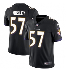 Men's Nike Baltimore Ravens #57 C.J. Mosley Black Alternate Vapor Untouchable Limited Player NFL Jersey
