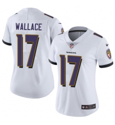 Women's Nike Baltimore Ravens #17 Mike Wallace White Vapor Untouchable Limited Player NFL Jersey