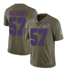 Youth Nike Buffalo Bills #57 Lorenzo Alexander Limited Olive 2017 Salute to Service NFL Jersey