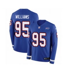 Men's Nike Buffalo Bills #95 Kyle Williams Limited Royal Blue Therma Long Sleeve NFL Jersey