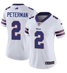 Women's Nike Buffalo Bills #2 Nathan Peterman White Vapor Untouchable Limited Player NFL Jersey