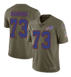 Youth Nike Buffalo Bills #73 Dion Dawkins Limited Olive 2017 Salute to Service NFL Jersey