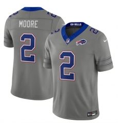 Men's Buffalo Bills #2 D.J. Moore Gray F.U.S.E. 2026 Nickel City Vapor Football Stitched Jersey
